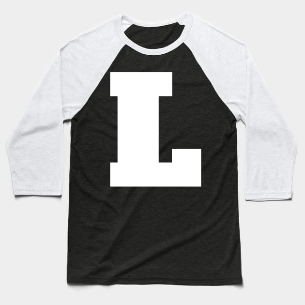 Alphabet L (Uppercase letter l), Letter L Baseball T-Shirt by maro_00